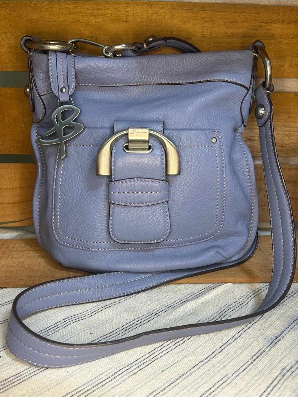 VINTAGE B MAKOWSKY LEATHER CROSSBODY